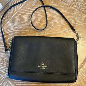 Kate Spade Charlotte Street Alek Black Leather Crossbody Bag